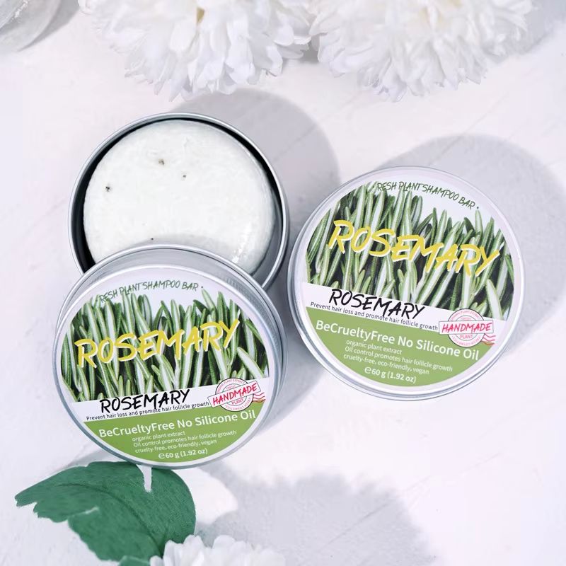 Rosemary Shampoo Soap Bar  SiliconeFree Natural PlantBased Formula For Scalp Cleansing  Oil Control 1