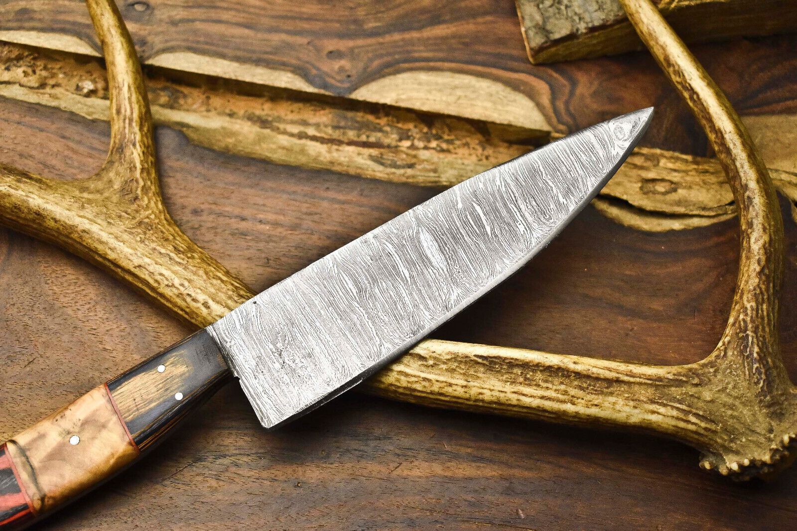 12 Inch Damascus Kitchen Knife  Handmade Full Tang Blade For Professional Use 3