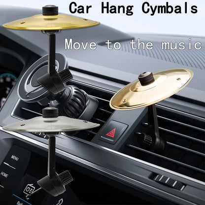 Auto Musical Instrument Air Vent Clip, Car Drum Cymbals Ornament, AC Air Outlet Decoration, Interior Car Accessories