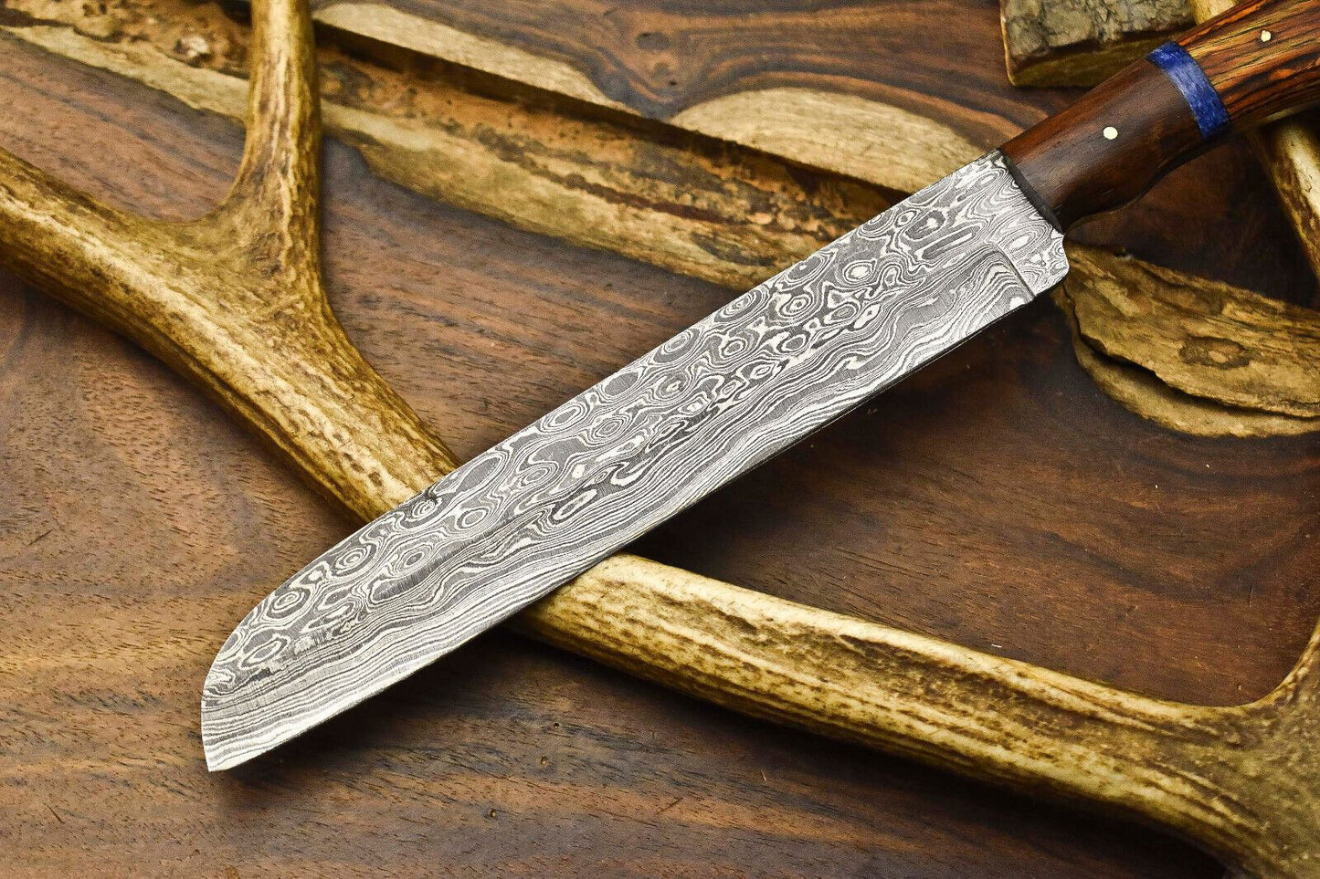 Masterpiece 12 Inch Handmade Damascus Steel Chef Knife  Sharp  Balanced 2