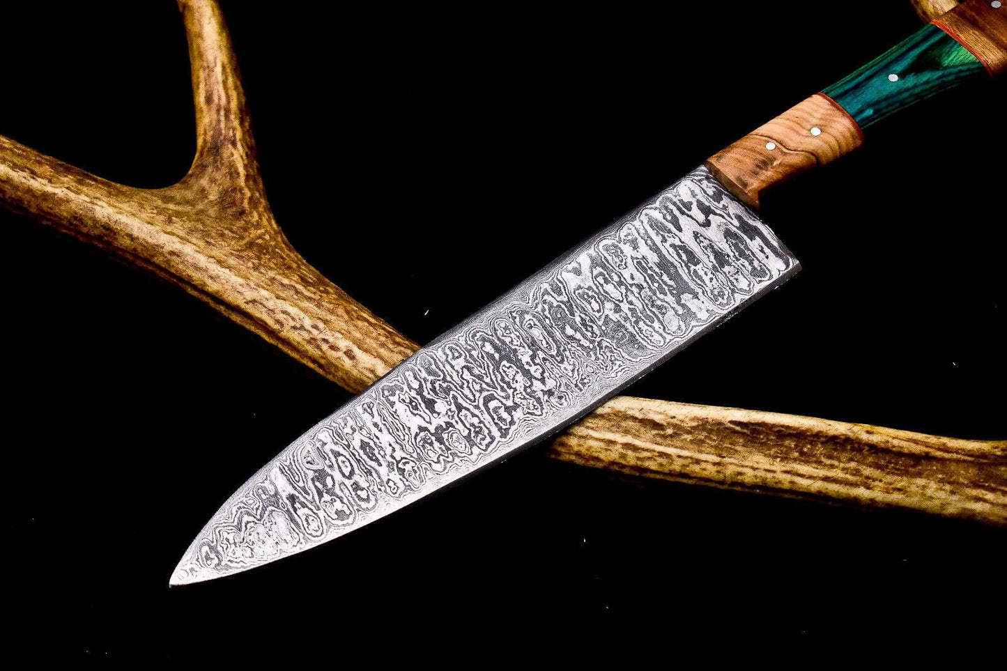 12 Full Tang Damascus Steel Chef Knife  Perfect Gift For Professional Chefs 2