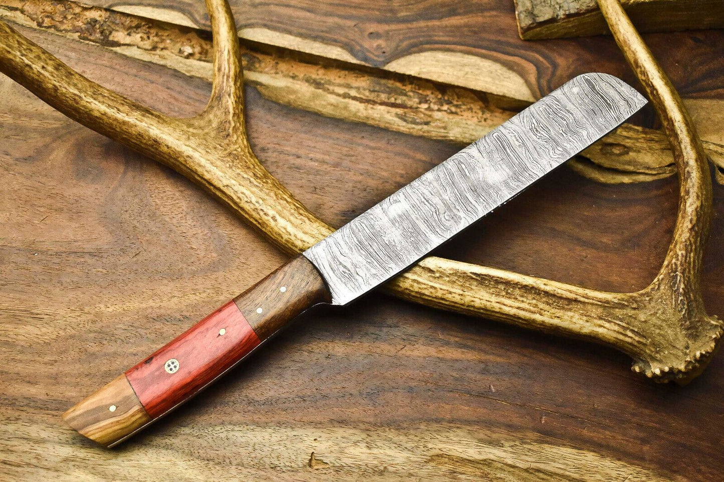 Authentic Handmade Damascus Chef Knife 12 Inch  High Carbon Layered Blade 2