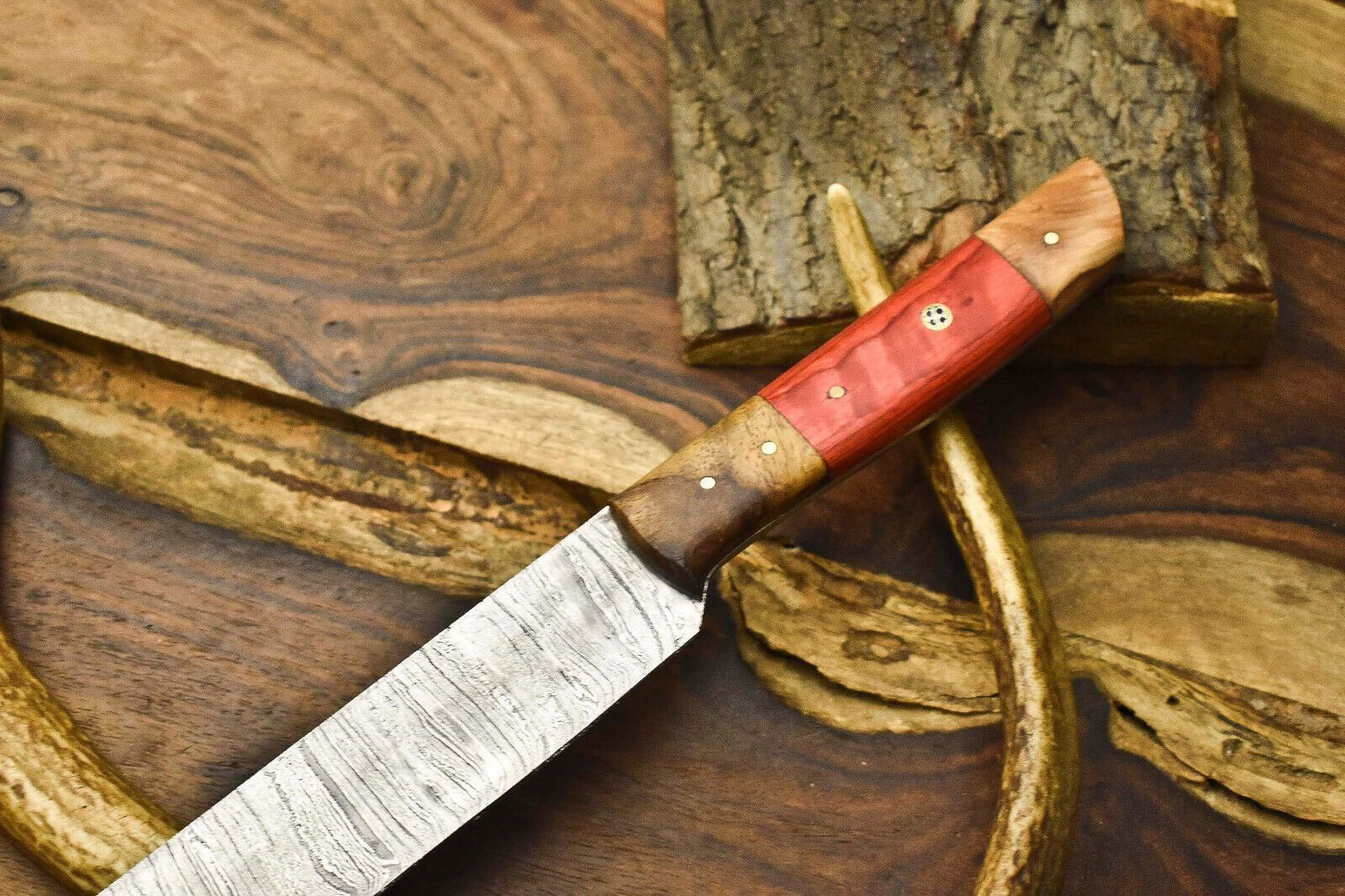Authentic Handmade Damascus Chef Knife 12 Inch  High Carbon Layered Blade 1