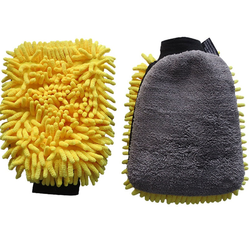 Soft Coral Car Wash Mitt, Anti Scratch Cleaning Glove, Thick Multifunction Car Detailing Brush