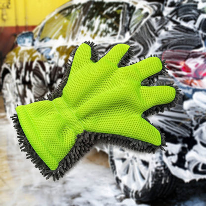 Soft 5 Finger Car Wash Gloves, Cleaning Brush for Car and Motorbike, Quick Dry Towels, Car Styling Kit