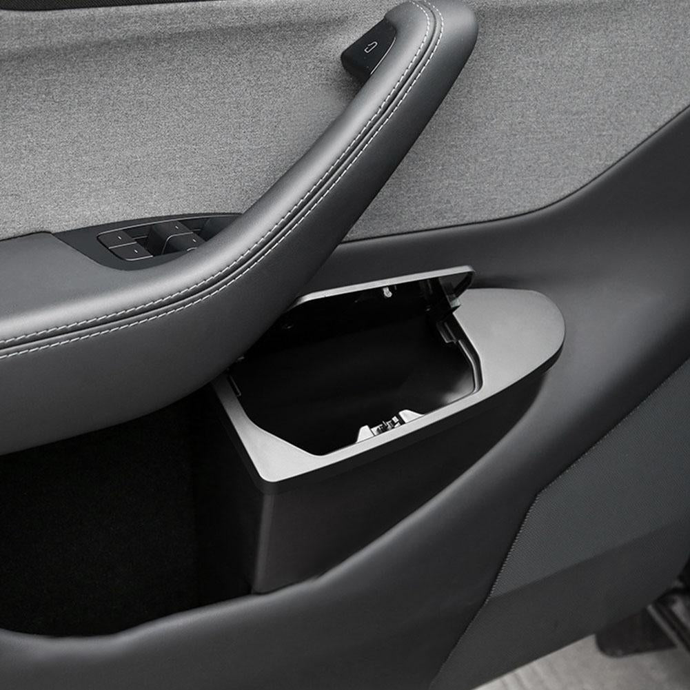 Tesla Model Y Juniper Front Door Storage Trash Can, Multi Functional Car Door Storage Box, Car Accessories Organizer