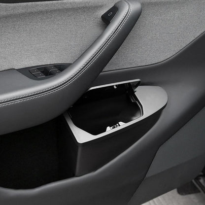 Tesla Model Y Juniper Front Door Storage Trash Can, Multi Functional Car Door Storage Box, Car Accessories Organizer