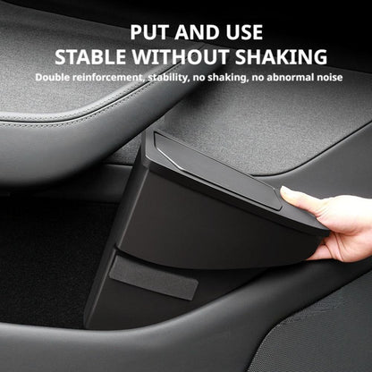 Tesla Model Y Juniper Front Door Storage Trash Can, Multi Functional Car Door Storage Box, Car Accessories Organizer