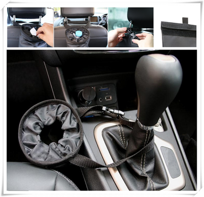 Portable Car Trash Bag, Seat Back Garbage Bag, Interior Storage Box Organizer
