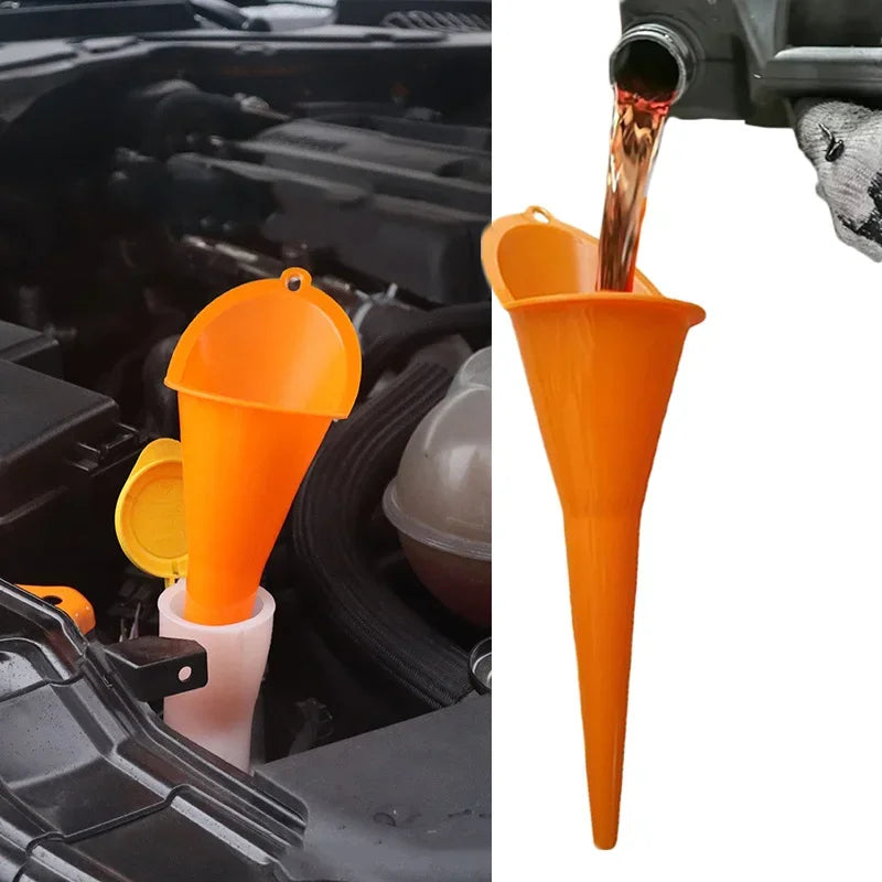 Motorcycle Fuel Filling Tools Antisplash Plastic Oil Funnel Car Long Stem Gasoline Funnel For Auto  2
