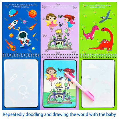 Magical Water Drawing Book, Fun Educational Toy, Reusable Kids Art Supplies