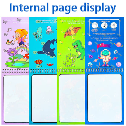 Magical Water Drawing Book Fun Educational Toy Reusable Kids Art Supplies 4
