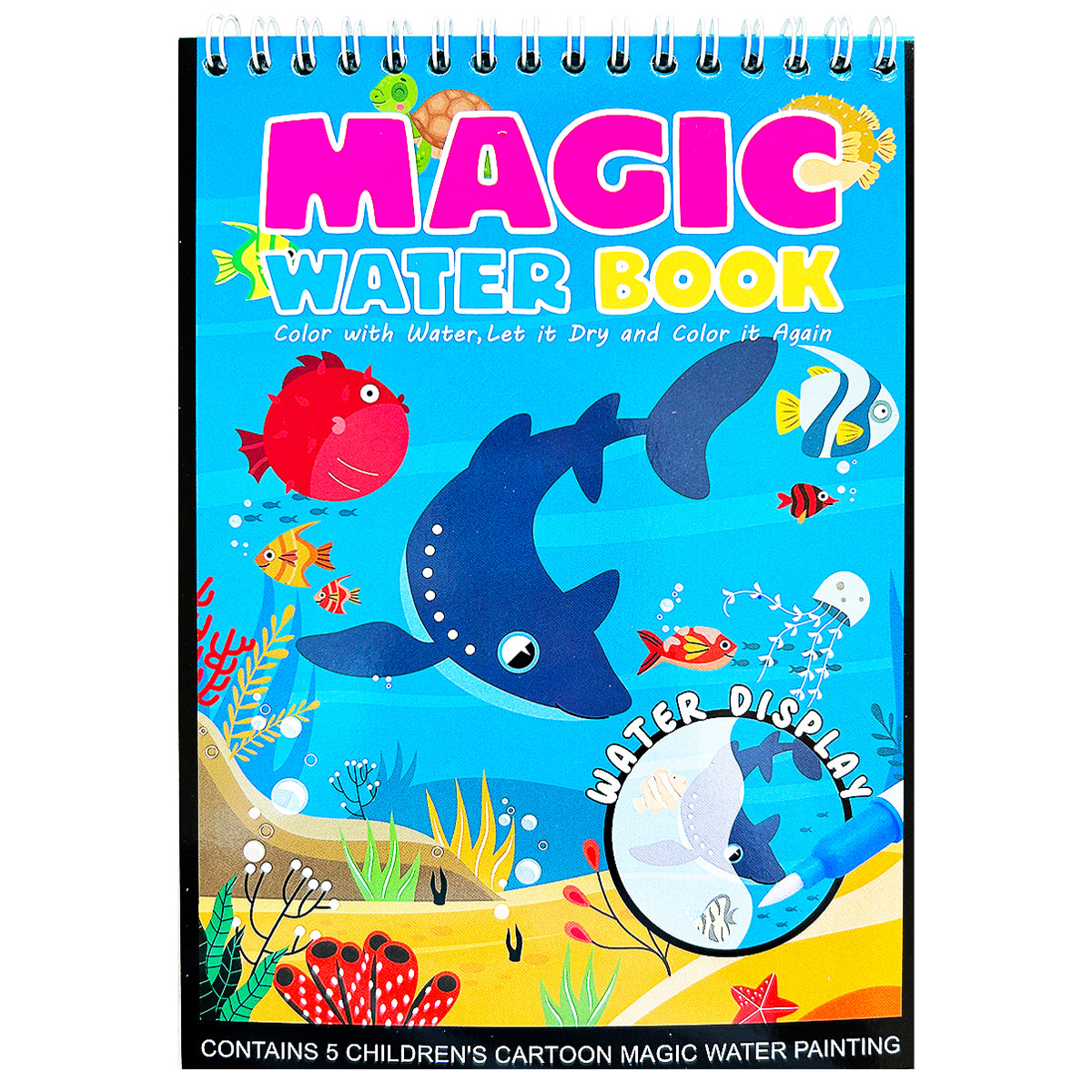Magical Water Drawing Book Fun Educational Toy Reusable Kids Art Supplies 6