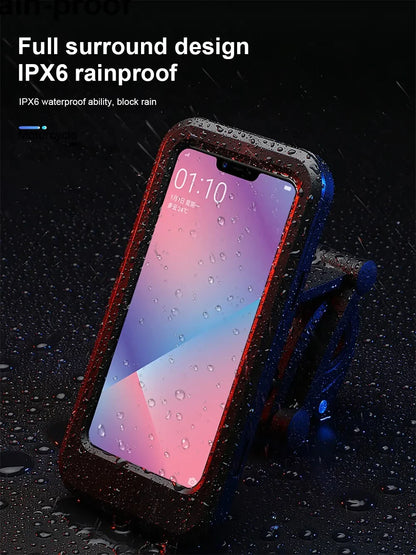 Universal Motorcycle Bike Phone Mount, Waterproof 360 Swivel GPS Holder for Smartphones and Navigation