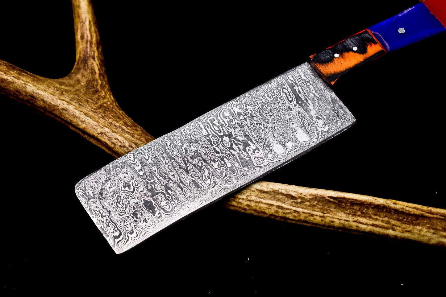 Custom 12 Twist Damascus Kitchen Knife  Hand Forged Full Tang Blade For Chef Lovers 2