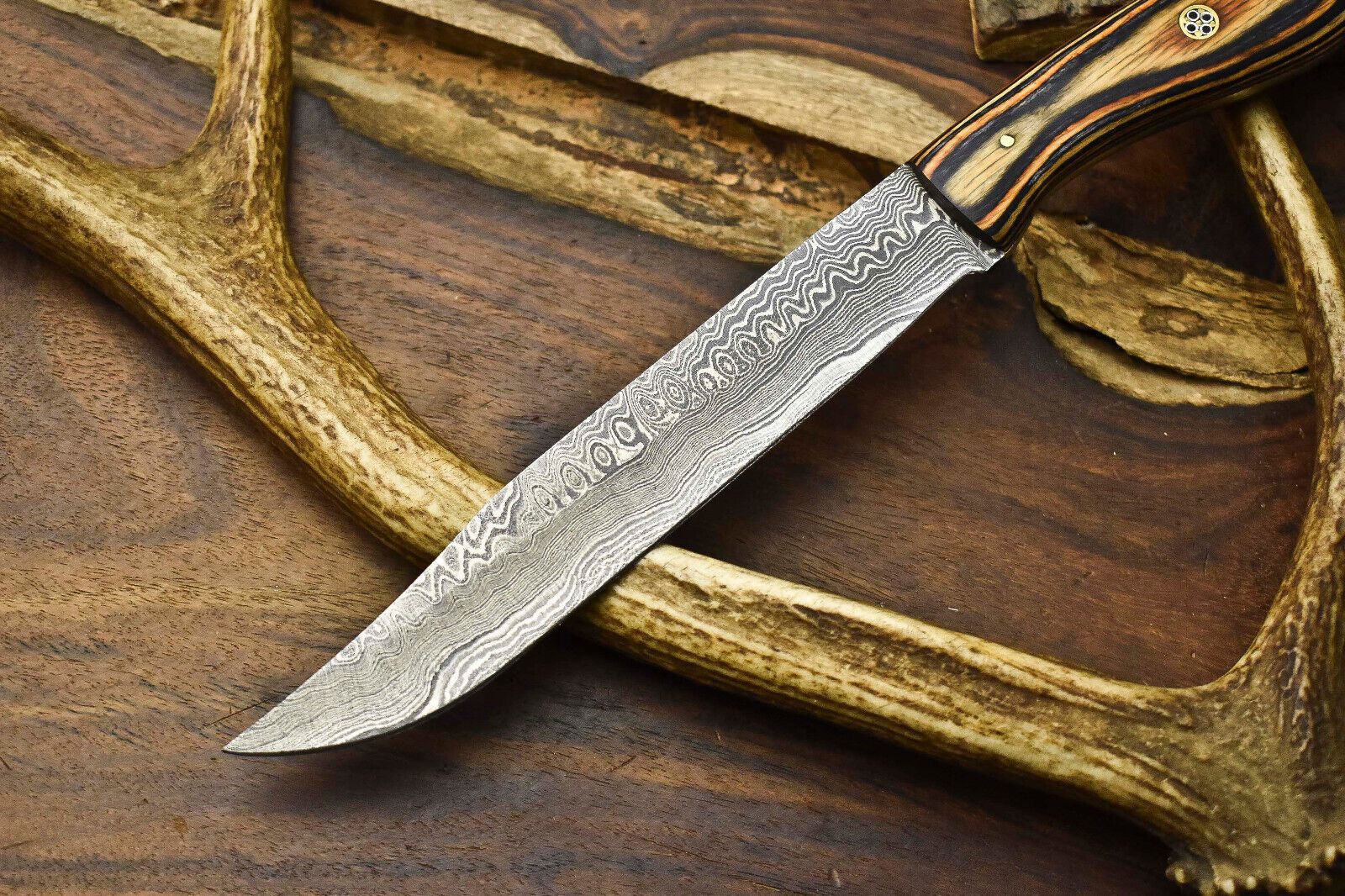 12 Artisan Handmade Twist Damascus Steel Chef Knife  Full Tang Rare Gift Knife 2
