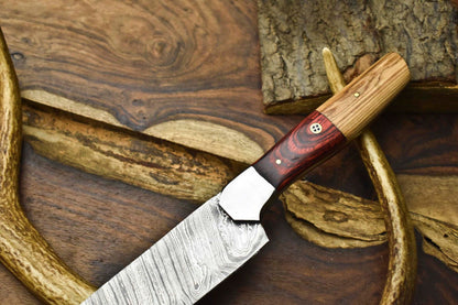 12 Handmade Full Tang Twist Damascus Chef Knife  Wooden Handle Kitchen Blade 1