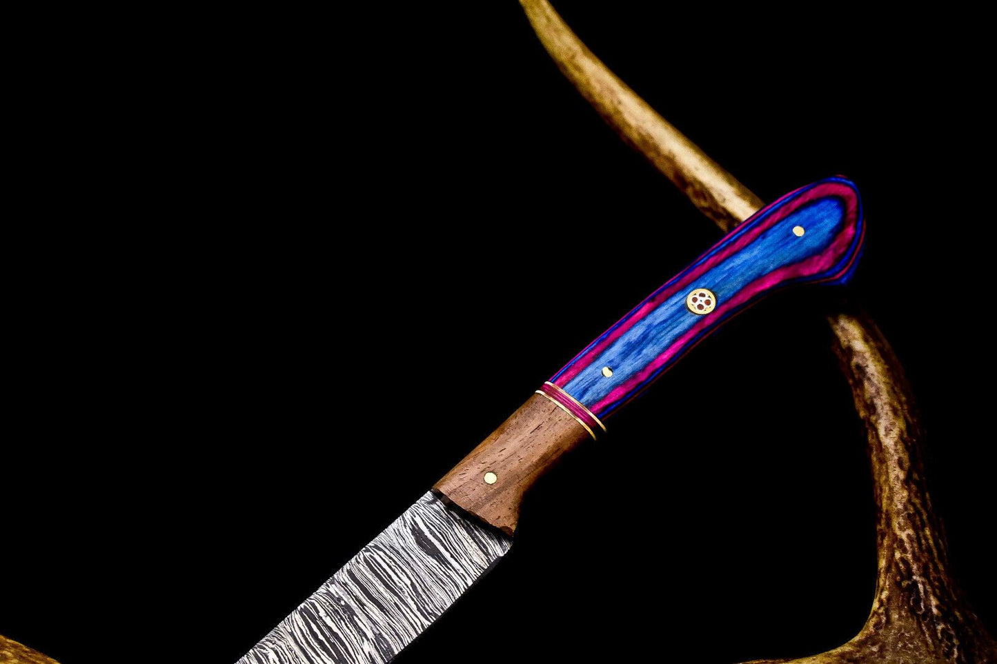 12 Damascus Steel Kitchen Knife  Hand Forged Twist Pattern Perfect Gift For Chefs 1