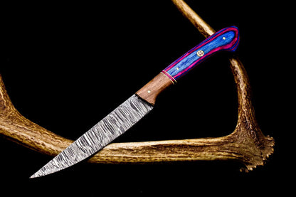 12" Damascus Steel Kitchen Knife – Hand Forged Twist Pattern, Perfect Gift for Chefs