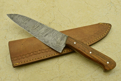 Artisan Hand Forged Damascus Steel Chef Knife  1175 Kitchen Knife With Wooden Handle 2