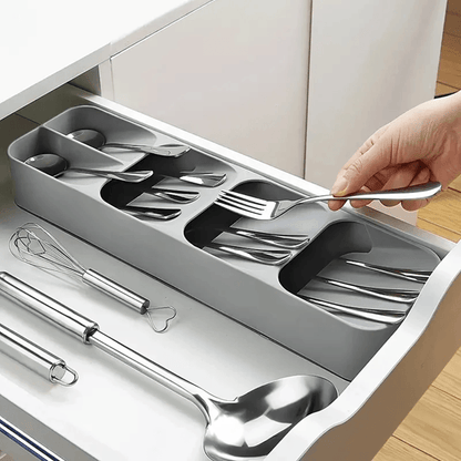 NeatSpace Multi-Purpose Cutlery Organizer Drawer Tray for Forks, Spoons, and Utensils