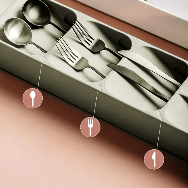 NeatSpace MultiPurpose Cutlery Organizer Drawer Tray For Forks Spoons And Utensils 2