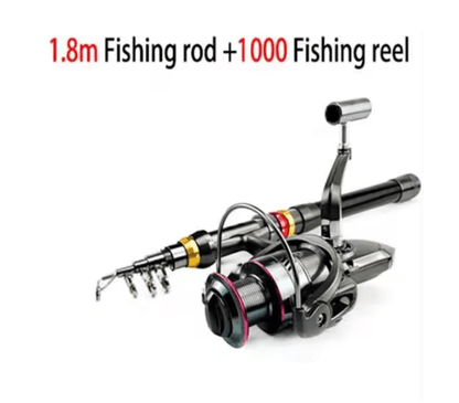 AeroCast Carbon Fiber Telescopic Fishing Rod And Reel Combo 2