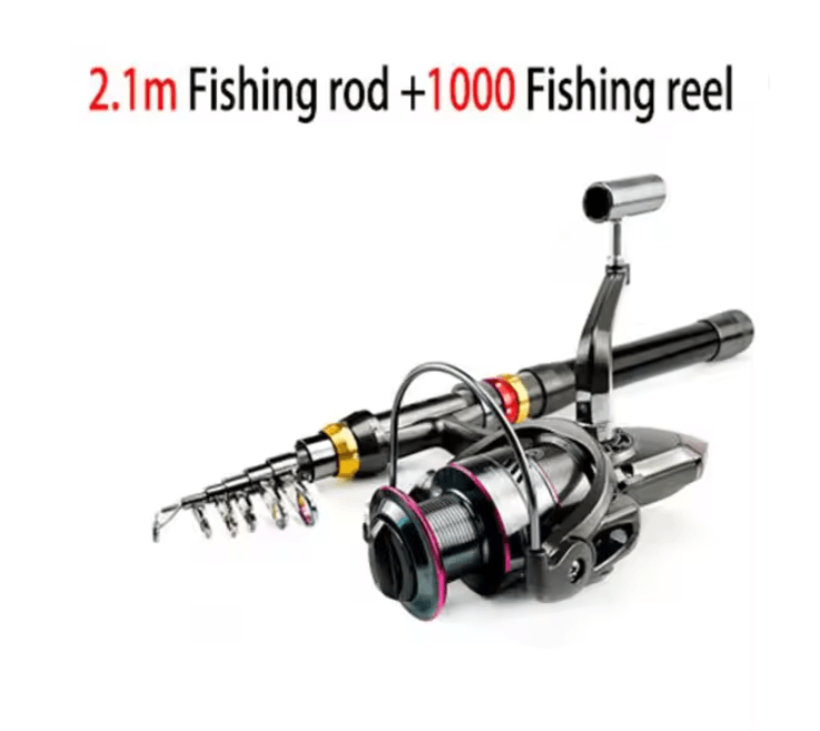 AeroCast Carbon Fiber Telescopic Fishing Rod And Reel Combo 3