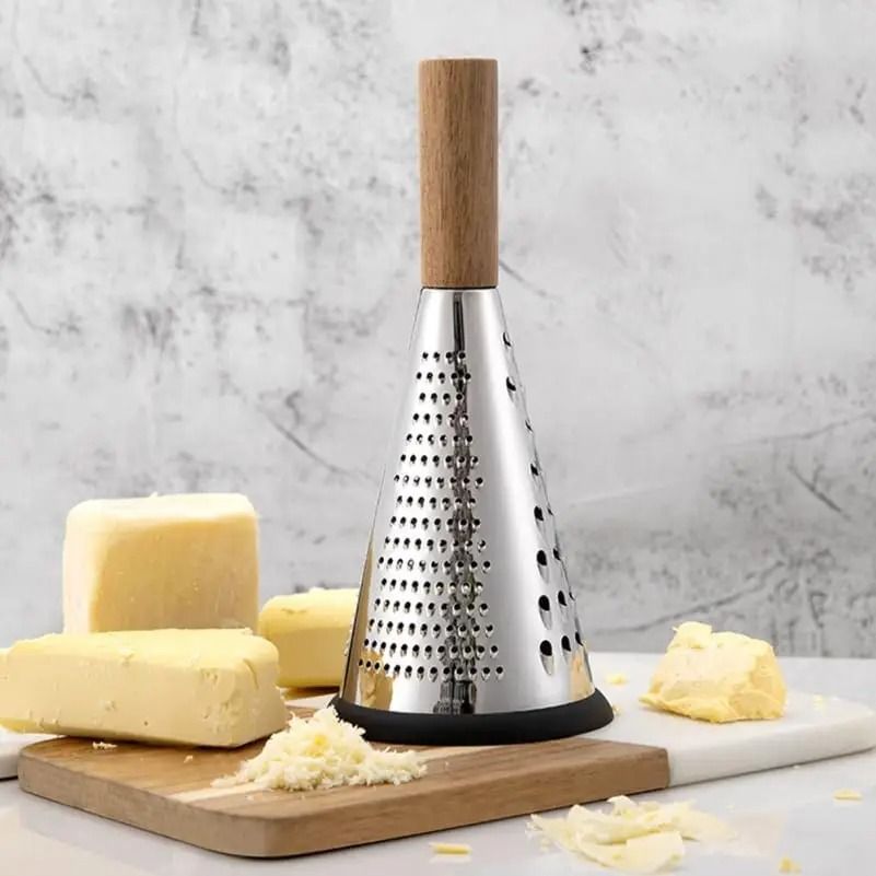 Stainless Steel Cone Grater with Handle for Cheese Fruits and Veggies