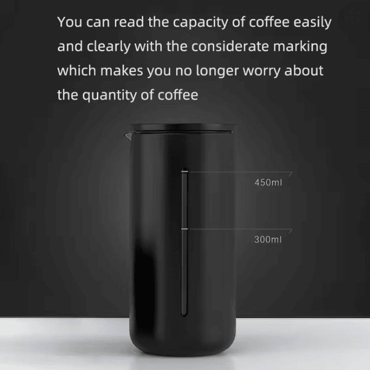 TimeBrew Premium French Press Coffee Maker 450ml 3
