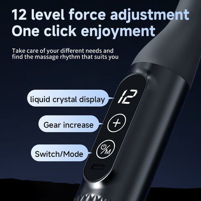 Deep Tissue Percussion Massager Long Handle Handheld Fascia Gun Adjustable Speed Muscle Massager Fo 4