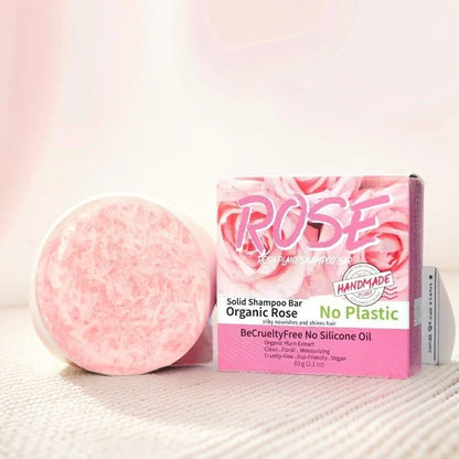 Pink Rose Handmade Essential Oil Shampoo Soap Bar 1