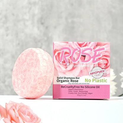 Pink Rose Handmade Essential Oil Shampoo Soap Bar 4