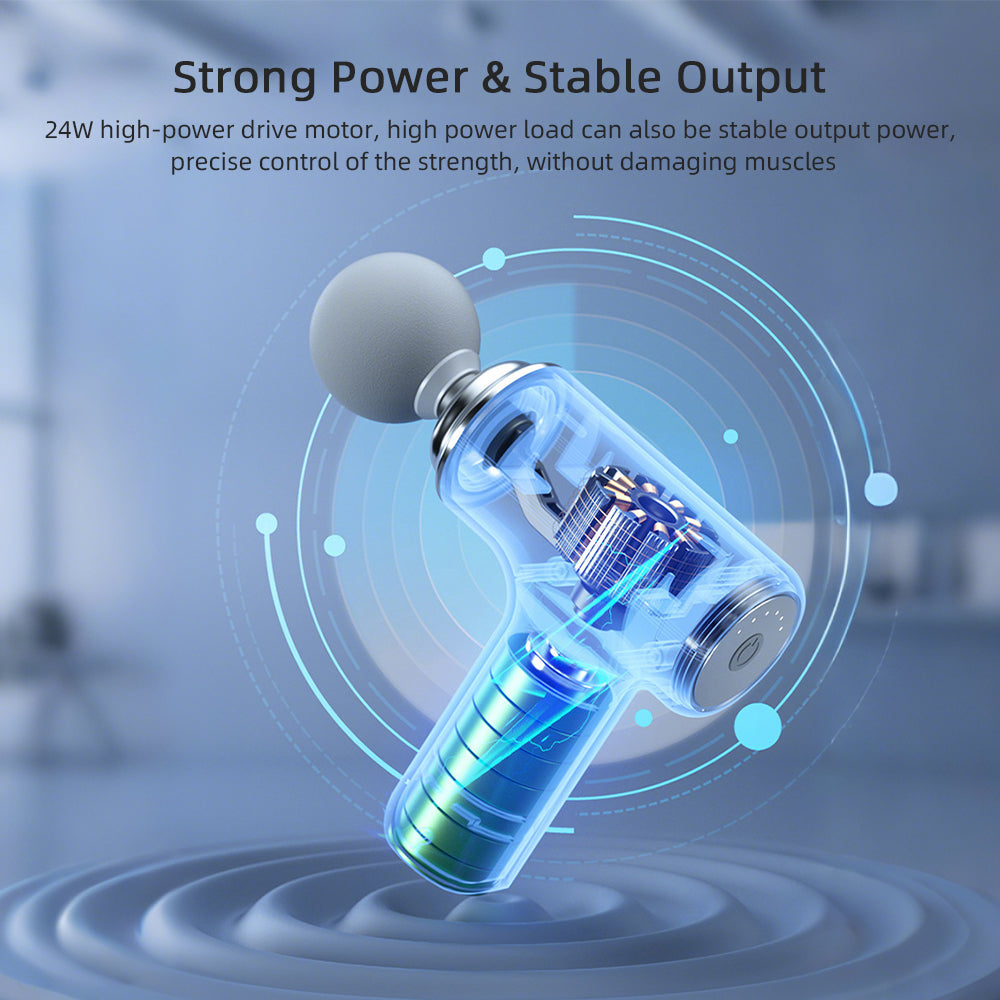 Deep Tissue Electric Percussion Massager Professional Fascial Massage Gun 6 Gears Therapy Tool For  2