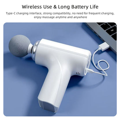 Deep Tissue Electric Percussion Massager Professional Fascial Massage Gun 6 Gears Therapy Tool For  3