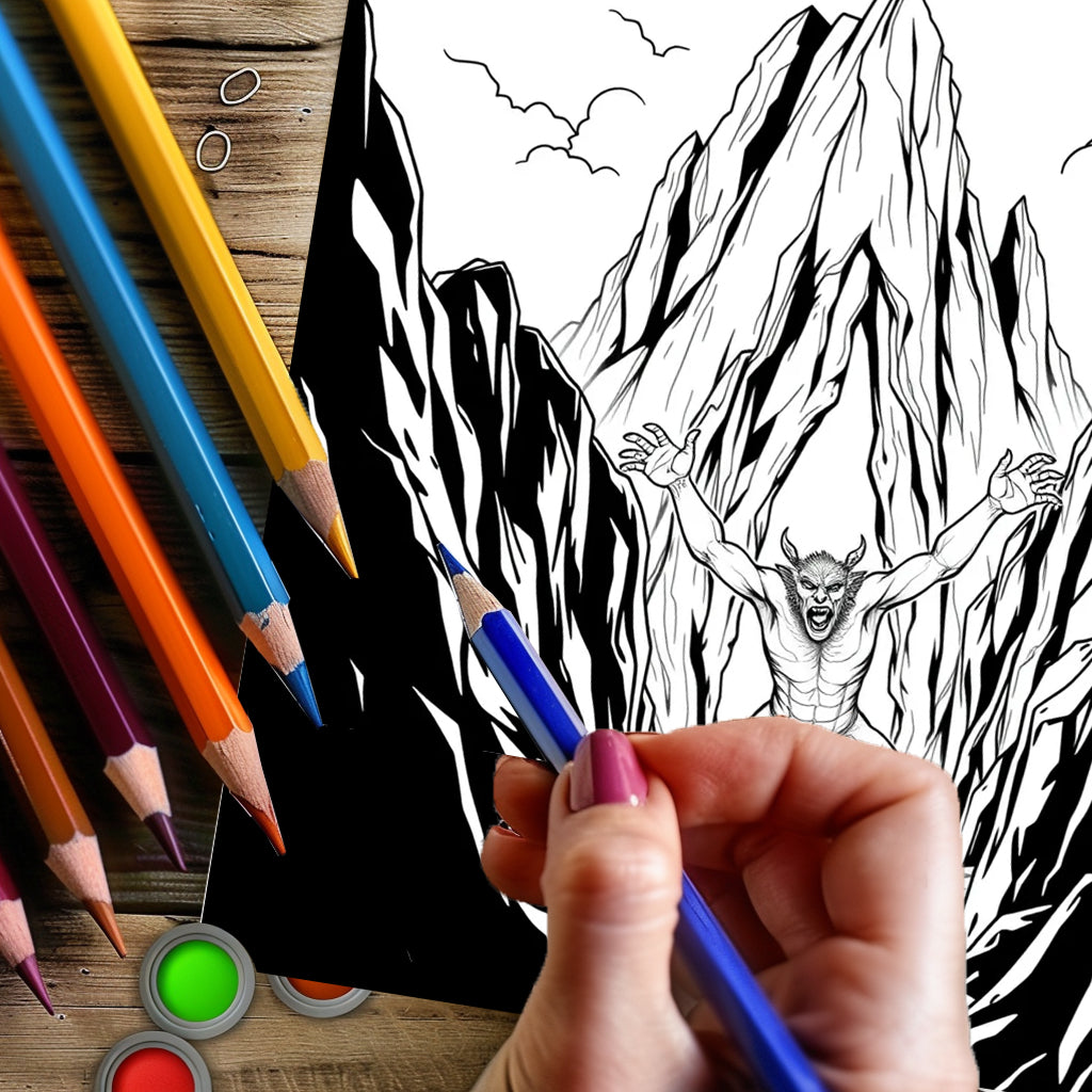 Original Mythical Creatures Coloring Book for Adult, Premium Colouring Book, Unique Drawing Supplies for Christmas