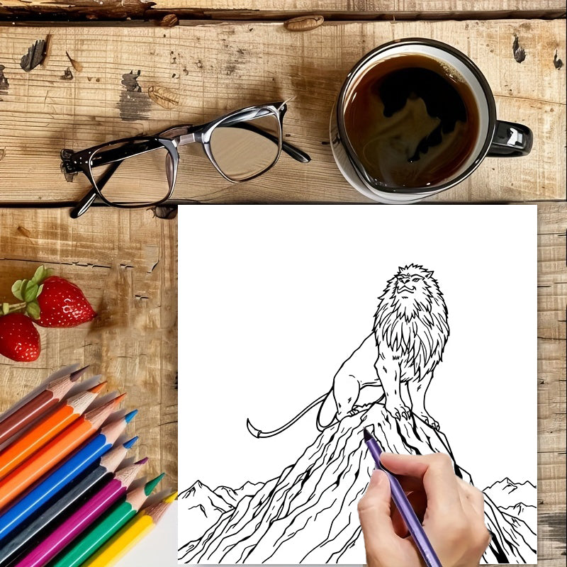Original Mythical Creatures Coloring Book for Adult, Premium Colouring Book, Unique Drawing Supplies for Christmas