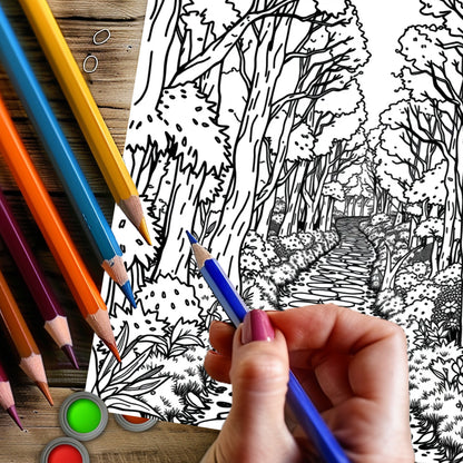 Tropical Paradise Coloring Book for Adults, Premium Drawing Supplies, Perfect Christmas Gift, Thanksgiving Present