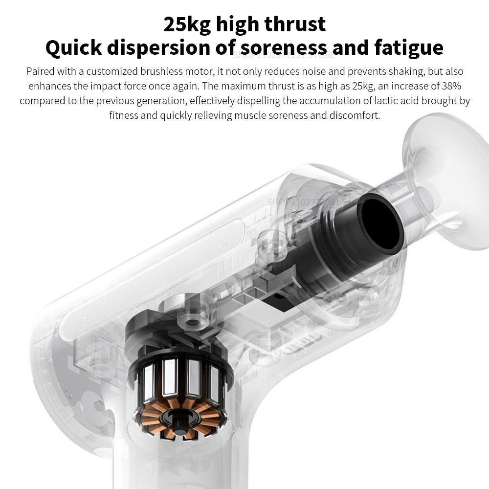 Sports Massage Gun 2450mAh Fascia Gun 3 Strength Feedback 25kg Thrust 10mm Deep Tissue Relaxation 3 1