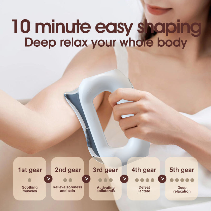 Electric Muscle Stimulation Massage, Electric Fascia Gun, Heating Muscle Relaxation, Scraping Fascia Knife Therapy