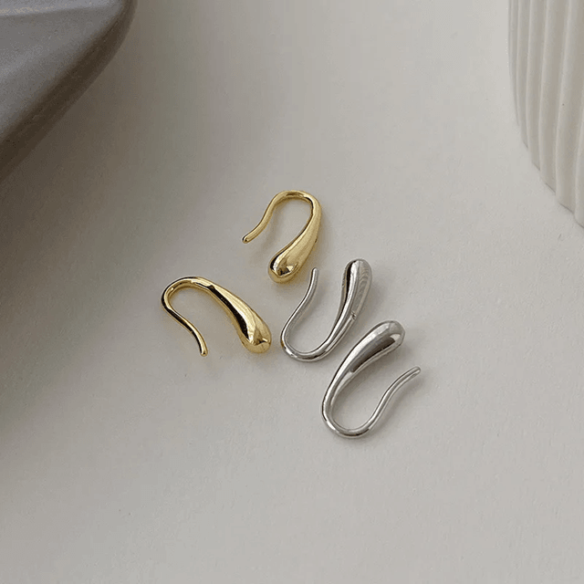 Elegant Water Drop Sterling Silver Earrings For Women Simple Modern Jewelry Gift 2