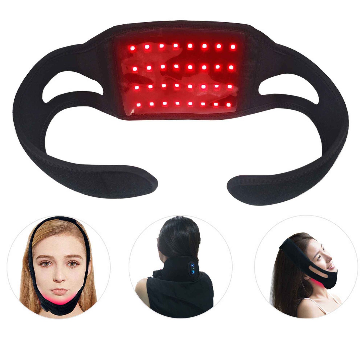 Wearable Infrared Light Therapy Belt Wireless Multi Function Pain Relief For Neck Chin Hand Wrist L 1