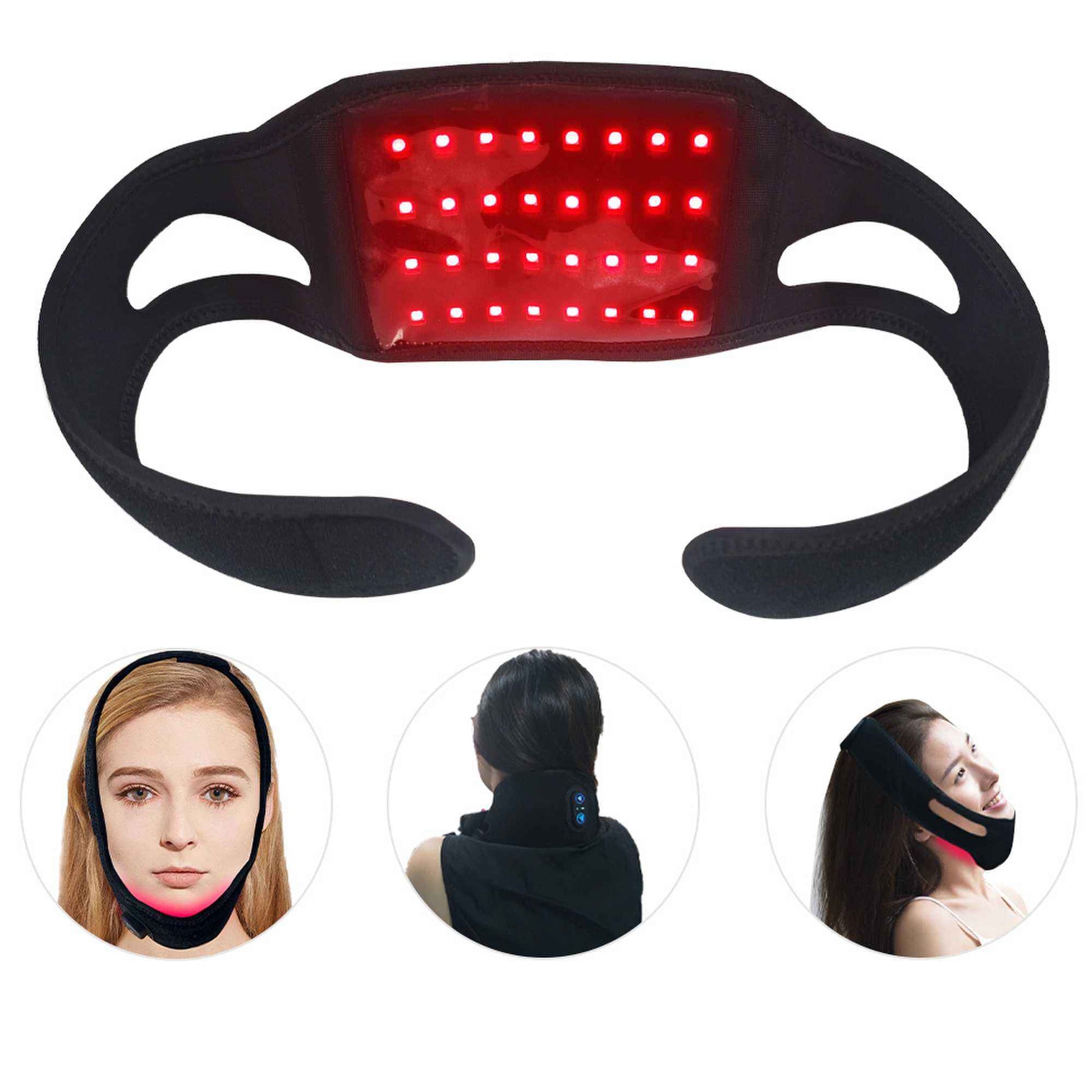 Wearable Infrared Light Therapy Belt Wireless Multi Function Pain Relief For Neck Chin Hand Wrist L 1