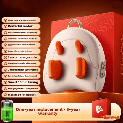 Wireless Heated Shiatsu Massage Pillow For Neck Back Waist And Legs 6