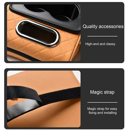 Thickened Car Center Console Armrest Cushion, with Side Extension, Cup Holder, and Tissue Box Organizer