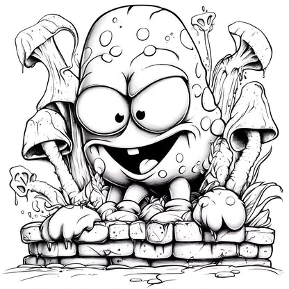 Joint Graffiti Colouring Book, Adult Picture Book, Art Therapy Gift