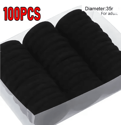 200Piece Solid Colour Elastic Hair Bands Set For Women And Girls 5