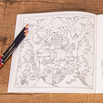 Rooms Of Wonder Coloring Book, For Adults and Children, Decompression Painting, Kids Picture Book