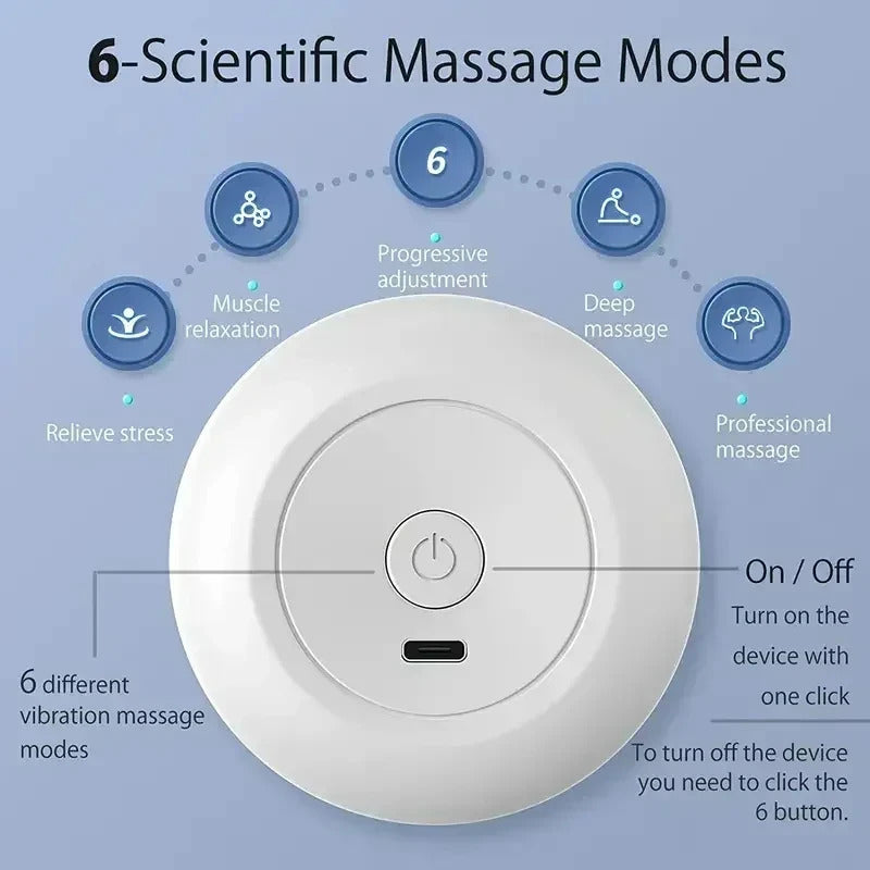 Deep Tissue Percussion Handheld Muscle Massager, Mini Portable Massage Gun, Full Body Pain Relief, Quiet 6 Speed
