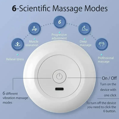 Deep Tissue Percussion Handheld Muscle Massager, Mini Portable Massage Gun, Full Body Pain Relief, Quiet 6 Speed